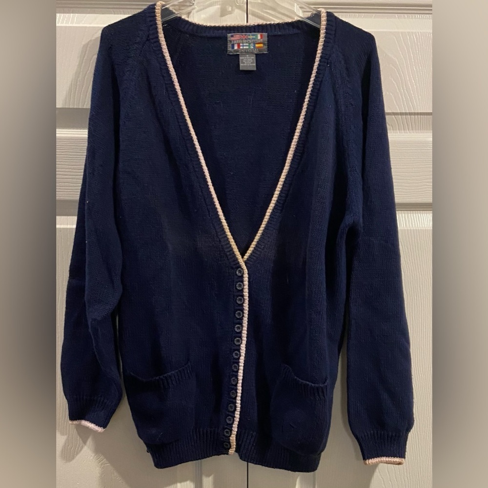 vintage paris sport club cardigan sweater size medium